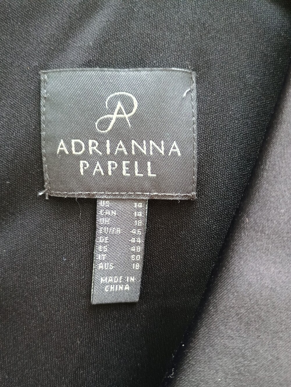 Adrianna Papell Women's Black Crystal Embellished Tuxedo Jumpsuit Size 14 - Picture 8 of 13